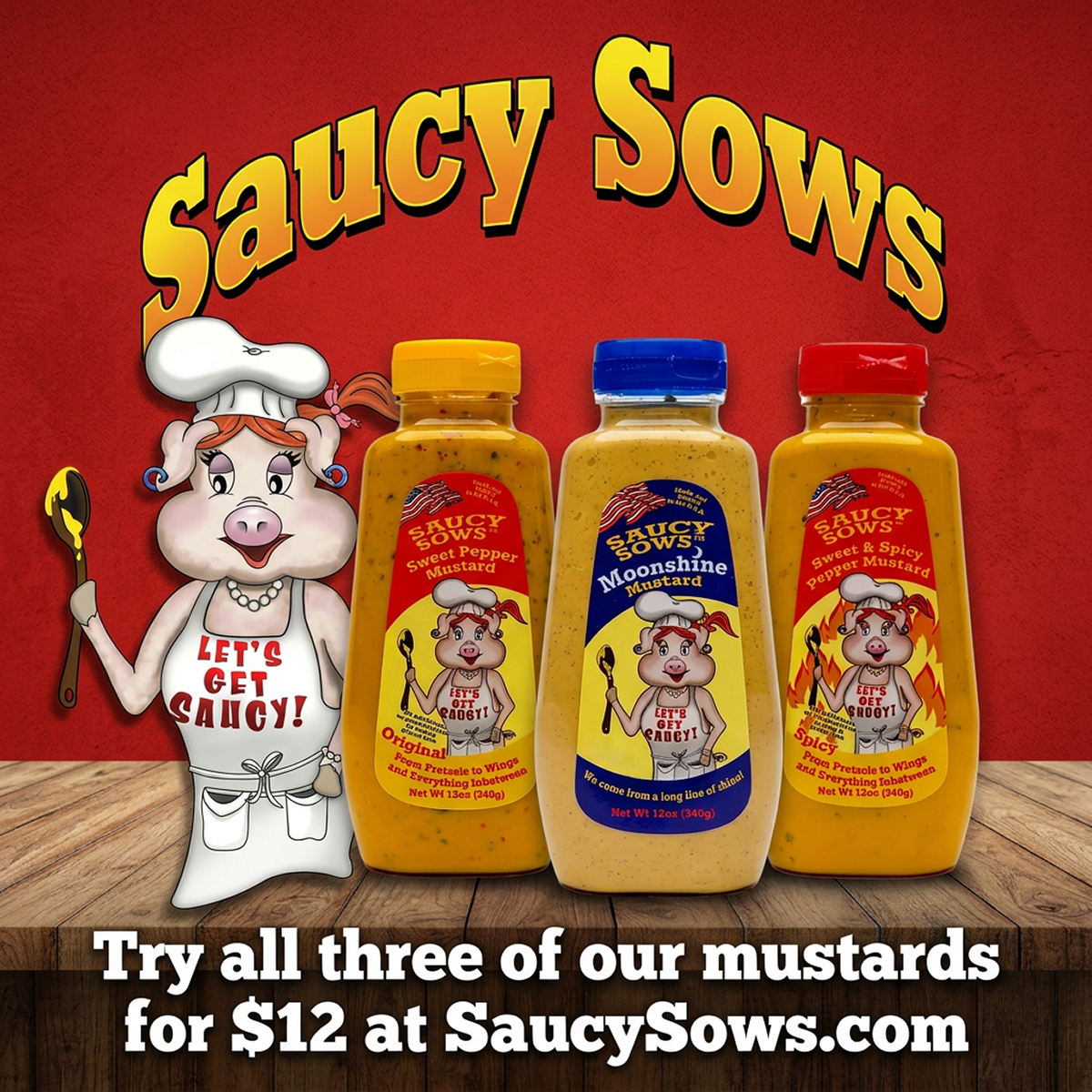 Mustard Bundle, try all three flavors for $12