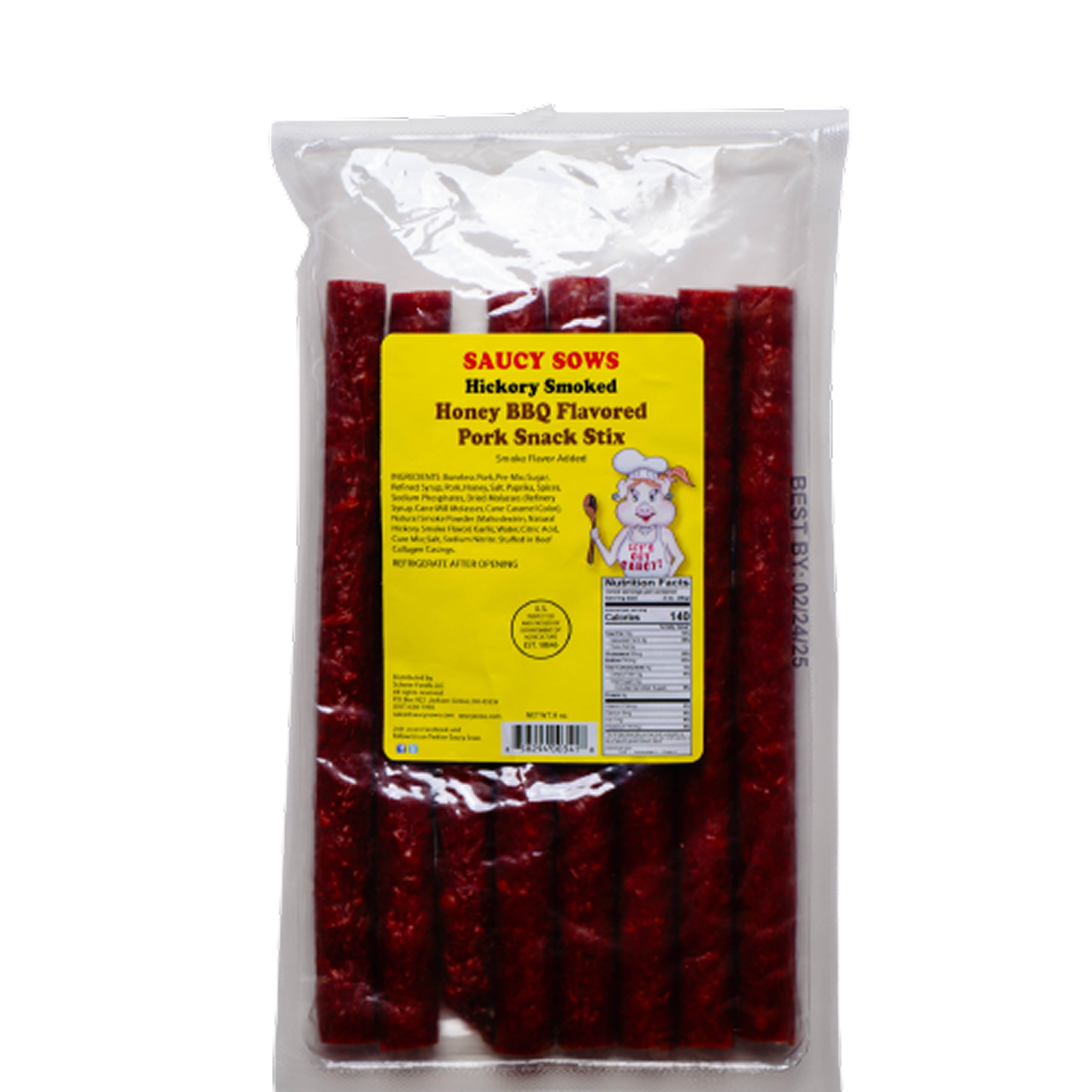 Honey BBQ Pork Snack Sticks 8oz Pkg