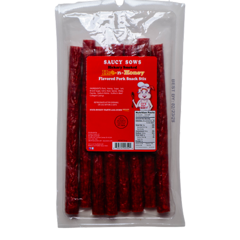 Hot & Honey Pork Snack Sticks 8oz Pkg