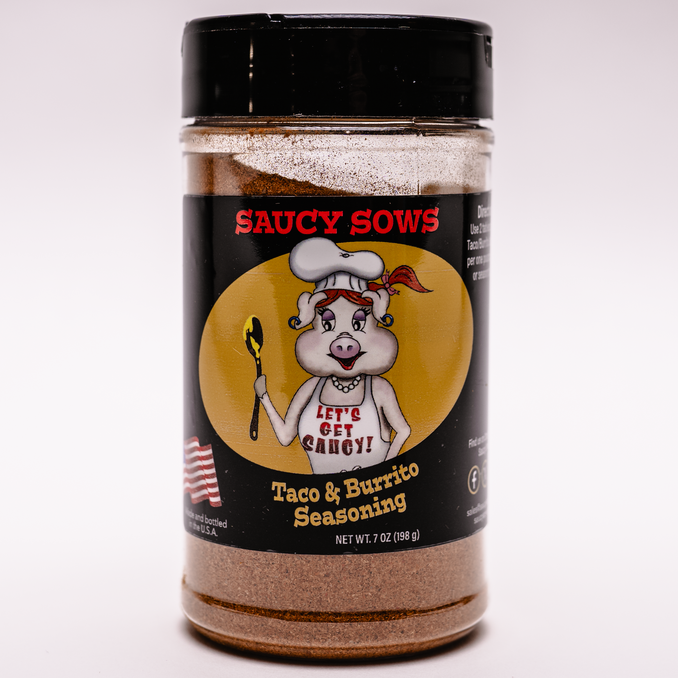 Taco & Burrito Seasoning 7oz Shaker Bottle